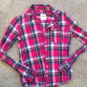 Hollister plaid long sleeve size medium